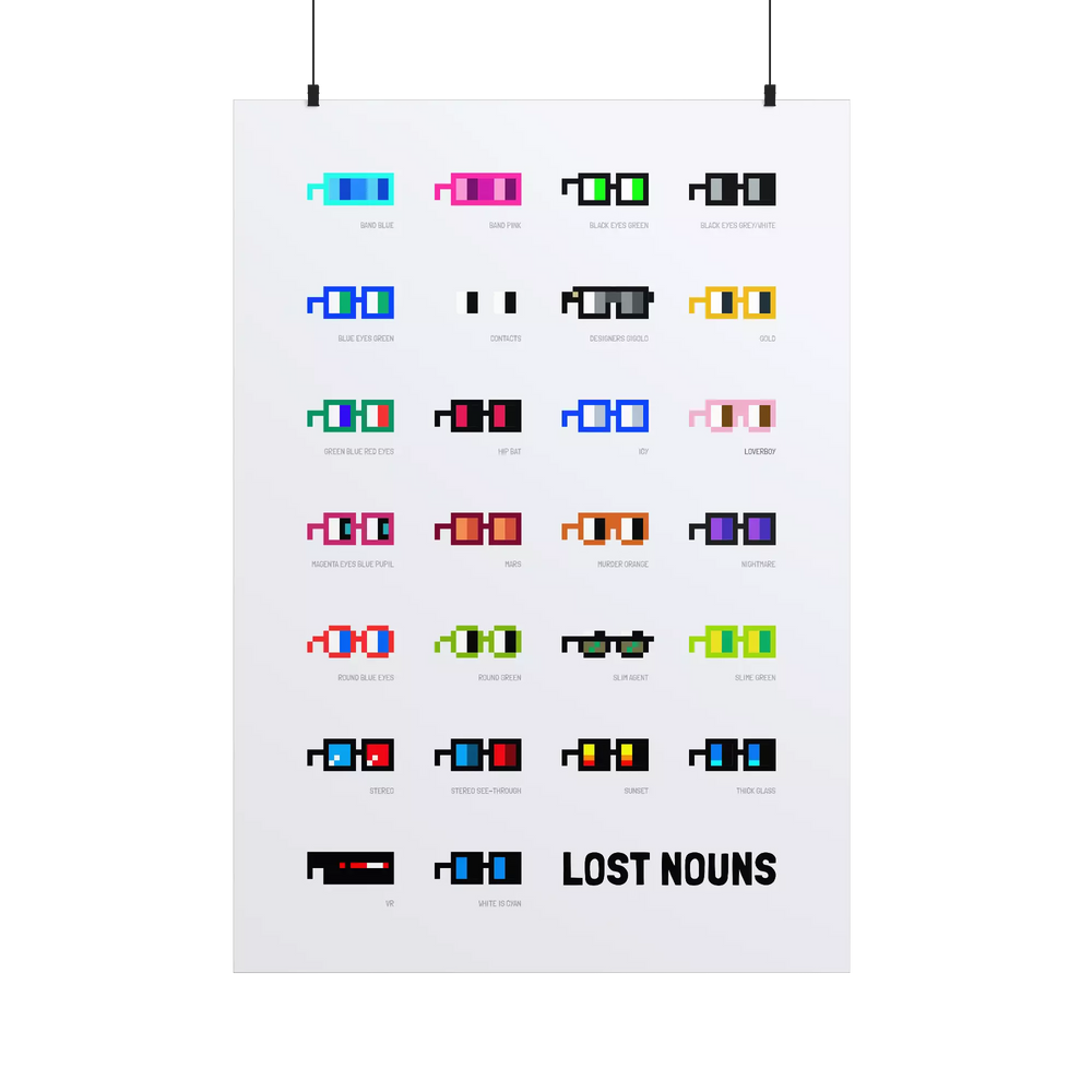 Lost Nouns Glasses Print